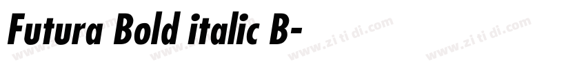 Futura Bold italic B字体转换